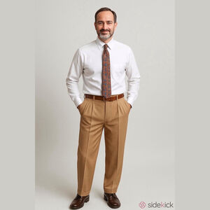 Zanella Trousers Platinum for Neiman Marcus Pleated Dress Slack Tan Pants Sz 34